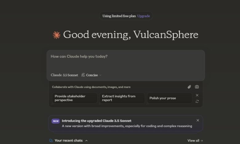 Claude AI chatbot website