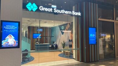 Great Southern Bank branch with teal branding