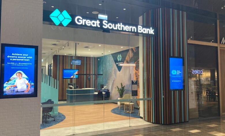 Great Southern Bank branch with teal branding