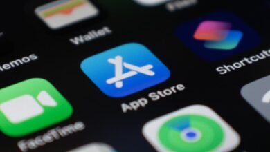 iPhone home screen showing the App Store app icon