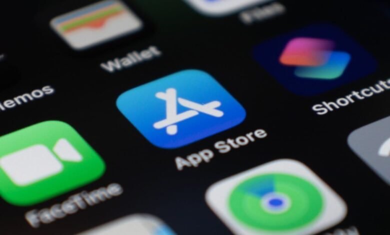 iPhone home screen showing the App Store app icon