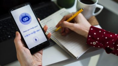 Person using an AI chatbot on a smartphone