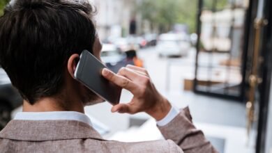 Man talking on a mobile phone