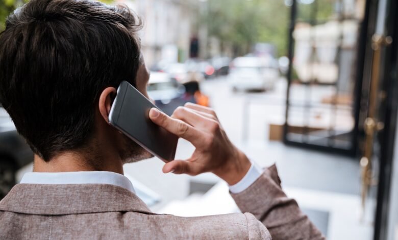 Man talking on a mobile phone