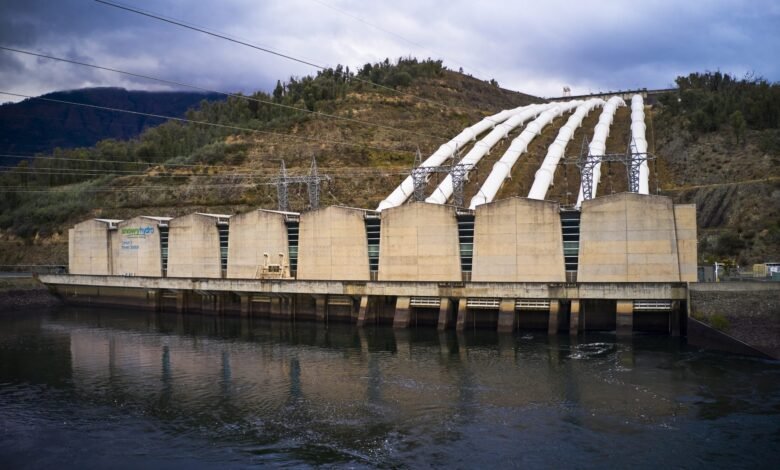 Tumut 3 pumped hydro power station at Talbingo Dam, Snowy Mountains