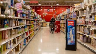 Supermarket grocery aisle